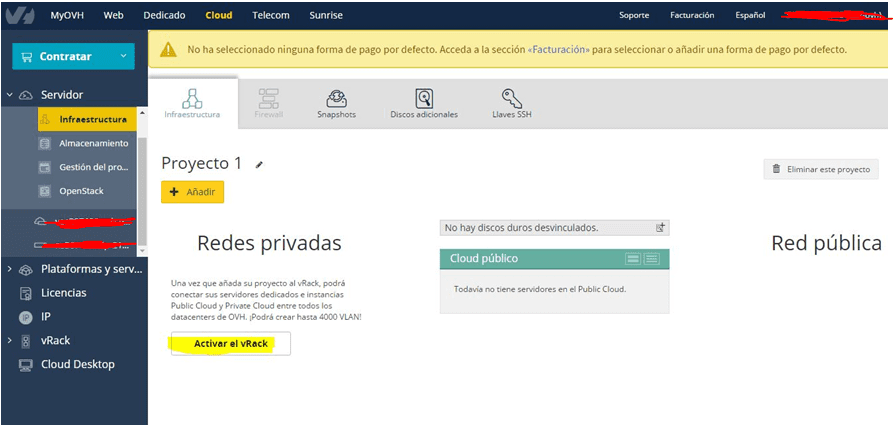 INSTALACION INSTANCIA OPENSTACK EN OVH 2