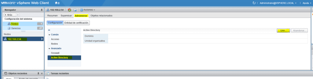 Integración directorio activo vCenter 02