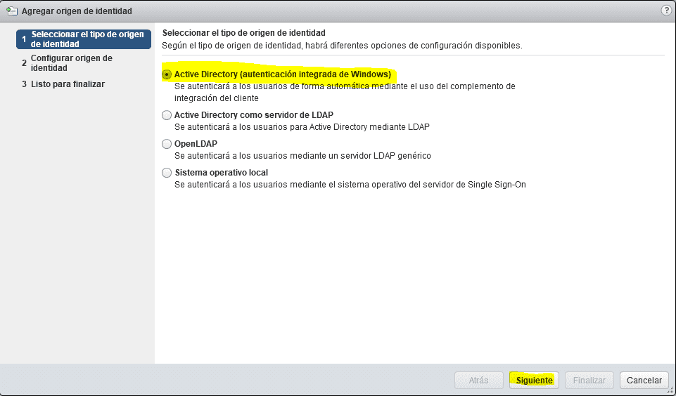 Integración directorio activo vCenter 3