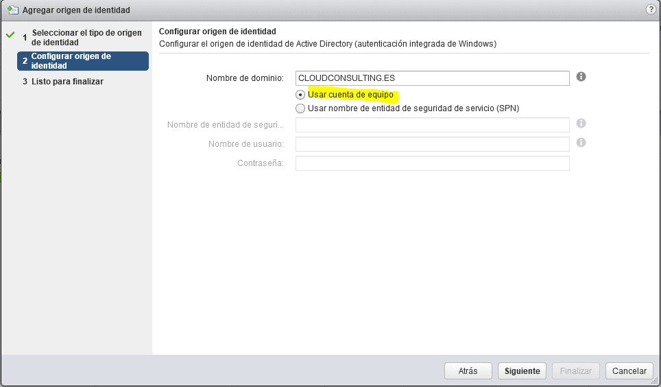 Integración directorio activo vCenter 4
