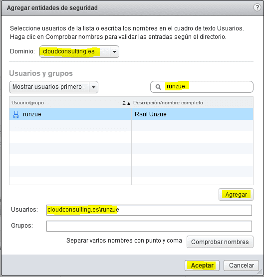 Integración directorio activo vCenter 8