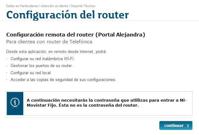 Configuración del router