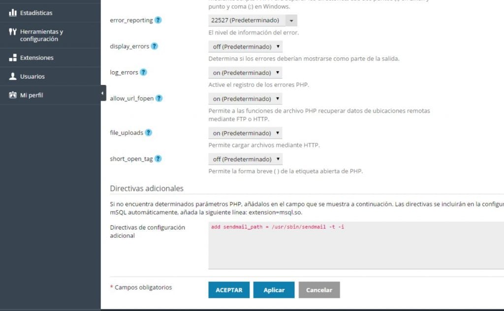 Problemas Plesk WordPress Email Contact