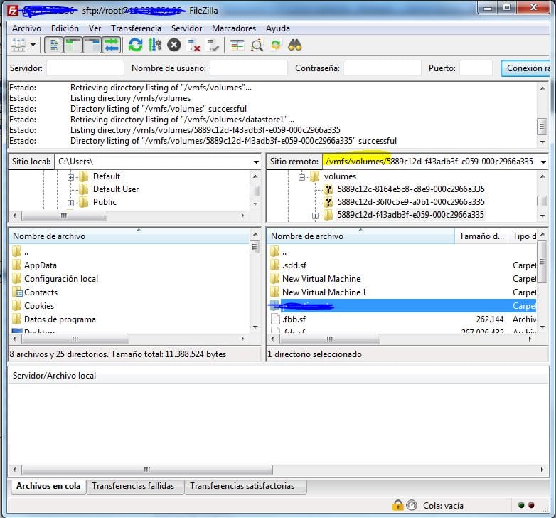 Lanzar fichero install.sh en servidor VMware ESXi 3