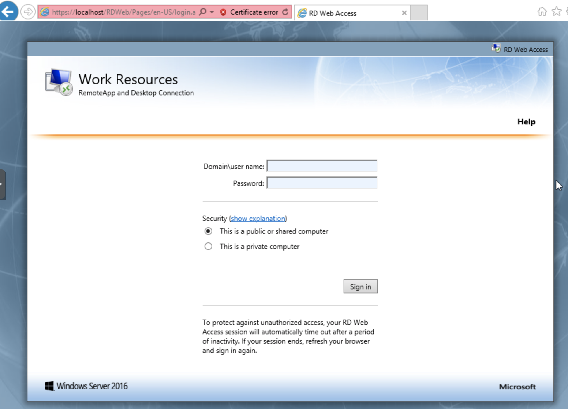 Что за приложение private computer. RDS sibintek. Remote desktop web access. Веб доступ к удаленным рабочим столам. Windows web Server 2012.
