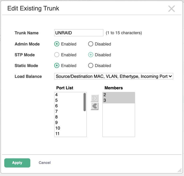 Unraid Configurar Trunk con HP Aruba Blog Virtualizacion